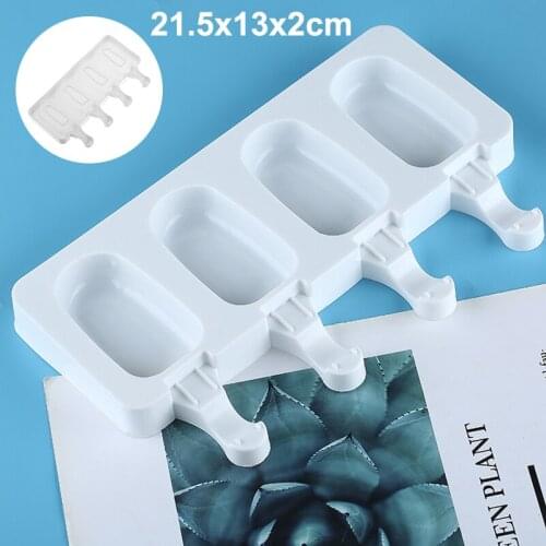4 Cavity Silicone Popsicle Molds Dessert Cakesicle Mold Baking Frozen Tool DIY Ice Cream Cake Mould Reusable For Frozen Snacks
