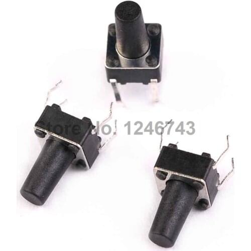 40PCS DIP 6X6X10mm 6*6*10mm Tactile Tact Push Button Micro Switch Momentary