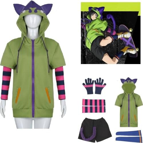 SK∞ Anime SK8 the Infinity SK∞ MIYA Cosplay Costume With Tail Socks Full Set Uniform Lovely Halloween Cosplay Outfits