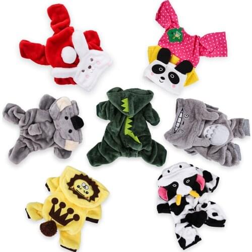 More Style Coral Fleece Pet Dog Clothes Cat Clothing Warm Winter Pet Puppy Clothes Hoodies for Small Medium Pet Cat Coats Jacket