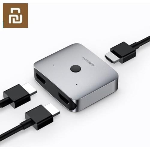 Xiaomi Two-way HDMI Distribution Switcher Supports HD 4K for HDMI Interface Equipment Aluminum Alloy Material