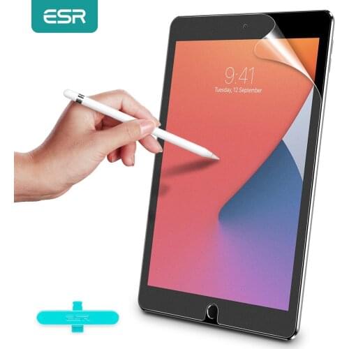 ESR Paper Feel Screen Protector for 2020 iPad 8th/Air 4/iPad Pro 12.9 11 Inch Mini 5/4 iPad 7 6/Air 3 Film Like Writing on Paper