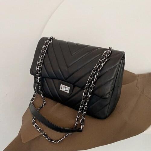 High-quality Leather Rhombic Chain Bag 2021 New Fashion Shopping Bag High-quality One-shoulder Messenger Bag Luxury Female Bag