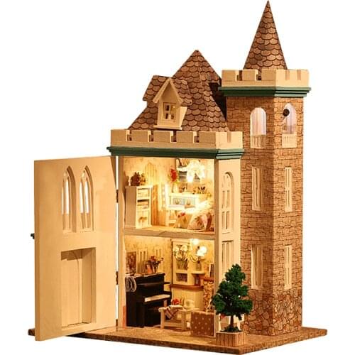 Handcraft Dolls House DIY Miniature Project Kit Gifts Moonlight Castle Themed