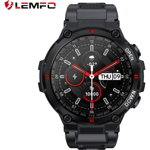 LEMFO K22 Smart Watch Men Bluetooth Call Sport Smartwatch For Android IOS 400MAH Big Battery 1.28 Inch 2021 PK T Rex Pro