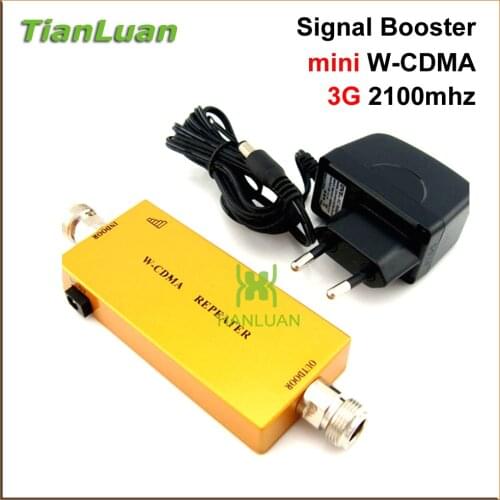 Mini 3G W-CDMA Repeater Mobile Phone UMTS 3G Signal Booster WCDMA 2100Mhz Cell Phone Signal Repeater Amplifier with Power Supply
