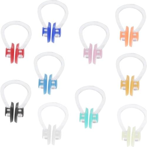 Assorted Non-slip Silicone Nose Clip Plug Nose Protector Swimming Noseclip