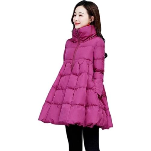 2020 New Winter Long Parkas Jacket Women Zipper Cloak Down Cotton Padded Jackets Outerwear Large Size Warm Winter Coats XA234