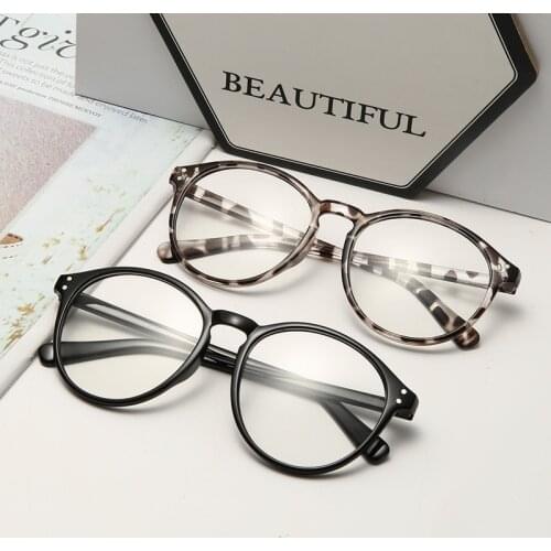 High-quality large frame glasses Myopia Glasses Women Men Nearsighted Eyewear Anti blue light Glasses with Diopters Minus -1.0