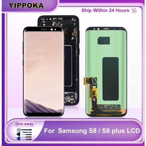 Super AMOLED For Samsung Galaxy S8 Display G950F G950 LCD Touch Screen Digitizer Replacement Parts For S8 PLUS G955 G955F LCD