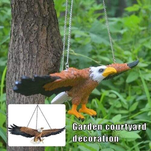 Eagle Wall Sculpture Resin Animal Hanging Ornament Wall Hanging Eagle Home Decor Craft Gift JW