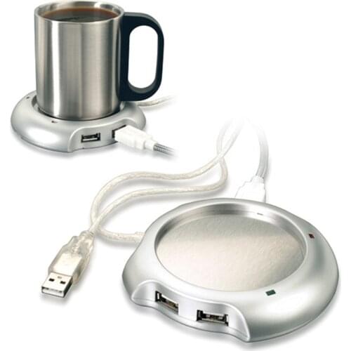 Portable 4 Port USB Electric Cup Warmer Tea Coffee Beverage Cup Heating Pad Warm Mat Office Home Use Electric Warm Coaster