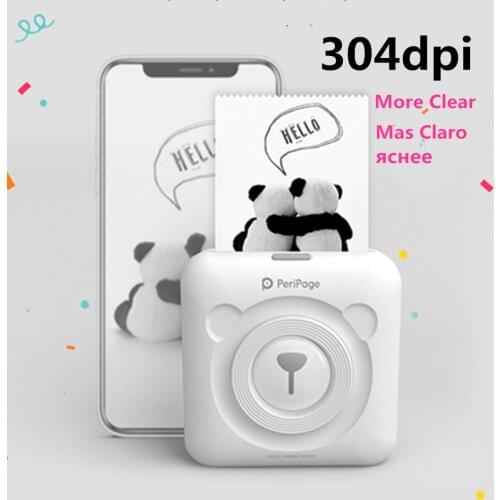 304dpi Bluetooth Portable Printer High Resolution A6 Peripage Mini Photo Printer Thermal Printers For Mobile Phone Android & IOS