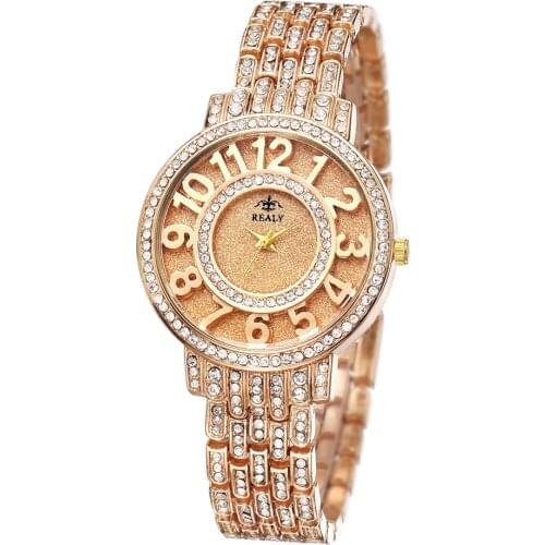 Luxury Gold watch Quartz Watches Casual Women Watches Hollow three-dimensional Steel Watch Womens Lady gifts Retro wristwatches