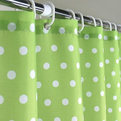 Modern Wave waterproof mildew green white endless thickening cloth toilet heavier sinker hook bathroom shower curtain M463