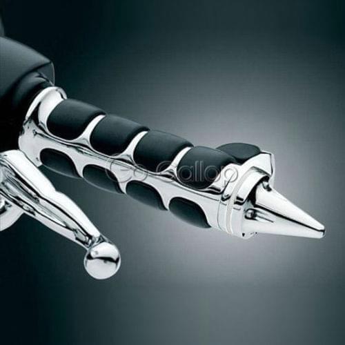 Universal Motorcycle Billet Chrome 7/8" Hand Grips For Honda Suzuki Kawasaki Yamaha Ducati BMW Sport Bike