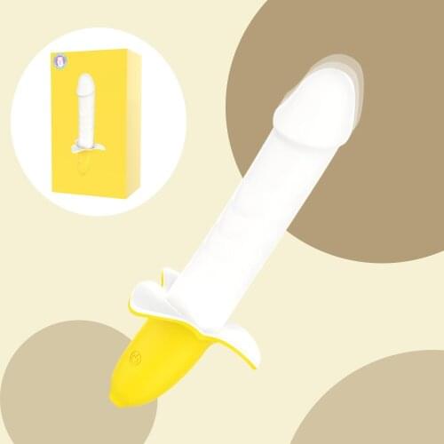 Banana-shaped Clitoral Vibrator G-spot Vaginal Stimulator Soft Silicone Dildo Female Masturbator Adult Sex Toy for Woman