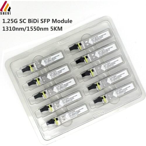 1.25G SC BiDi SFP Module 1310nm/1550nm 3KM 5KM 20KM 60KM 80KM 120KM WDM switch Transceiver module with DDM For mikrotik cisco