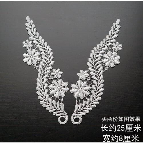 1pcs Handmade Embroidery Patches Lace Flower Patch DIY Wedding Dress For Sewing Clothes Accessories Flower Applique Sticker QW4