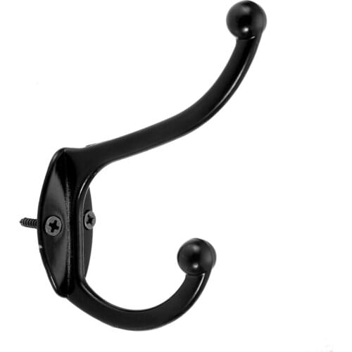 1PC Vintage Coat Bag Hat Hanger Zinc Alloy Wall Hook Robe Hooks Black Home Kitchen Bathroom Wall Door Holder Drawer Handle