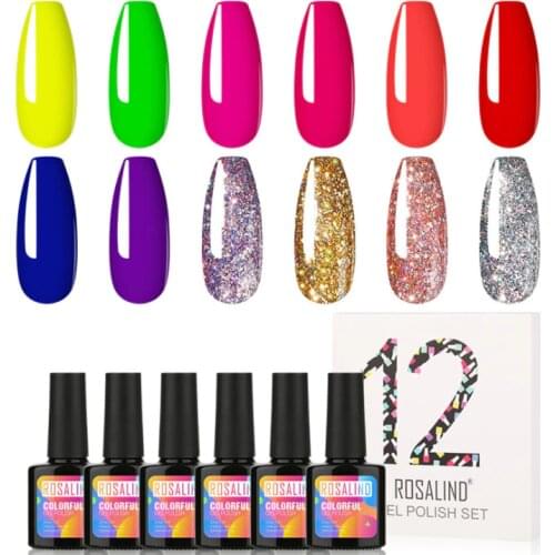 10ML Gel Nail Polish Set Fresh Color Soak off UV Nail Art Manicure Primer Nails Gel Polish Varnish Kit