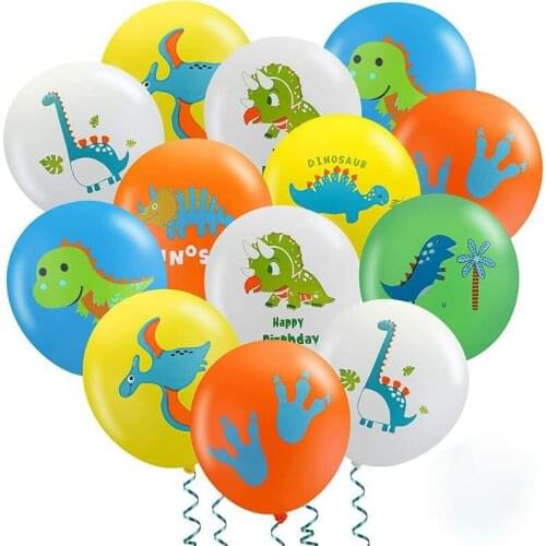 12inch 10Pcs Two-sided Dinosaur Latex Balloons Dinosaur Birthday Party Decor Baby Shower Decor Kids Party Balloon Air Globos