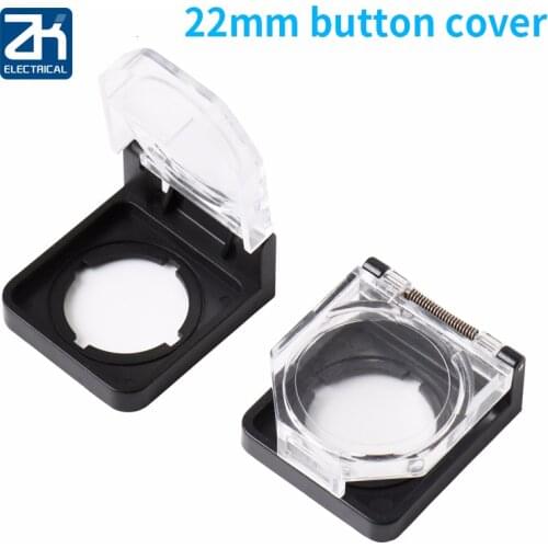 10pcs 22mm button switch protective cover flat button anti-misoperation transparent cover square with spring dust cover