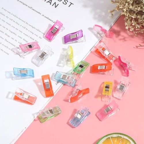 20pcs Plastic Mixed Color Edging Clip Plastic Small Clip Sewing Positioning Clip Sewing Tool Accessory DIY Crafts