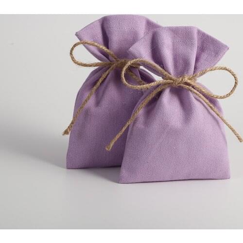 50Pcs Drawstring Cotton Burlap Bag Jute Gift Bags Multi Size Jewelry Packaging Wedding Bags Small Candy Bag Can Custom Logo