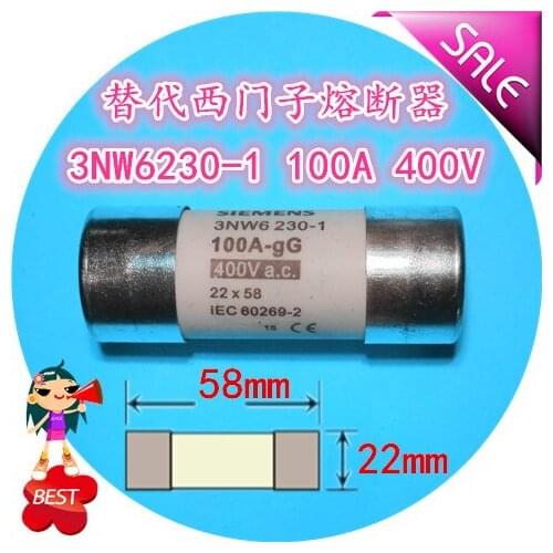 CCTEK Replacement 22x58mm Silver Cap Fuse 3NW6230-1 100A 400V