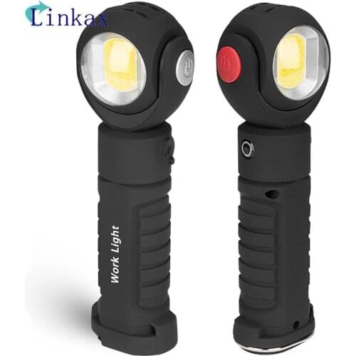 COB LED Flashlight Torch USB Rechargeable XPE LED Work Light Magnetic 7 Mode COB Hanging Hook Lamp For Outdoor Camping
