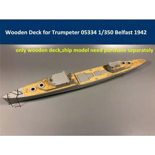 1/350 Scale Wooden Deck for Trumpeter 05334 HMS Belfast 1942 Model Kits