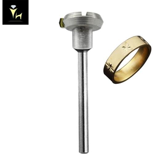Very Shiny Effect MCD ( Yellow Colour Diamond ) 140 Degree V Shape Jewelry Flywheel Diamond Tool Jewellery Cutting Hammer Tools