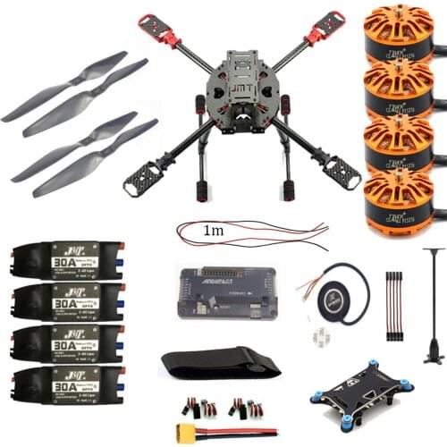 JMT DIY Helicopter Copter 2.4GHz 4-Aixs RC Drone ARF APM2.8 M7N GPS 630MM Carbon Fiber Frame W/ Motor ESC Props Accessory