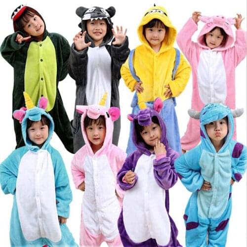 Children Onesie Suits for Children Romper Sleepwear Pajamas Animal Dinosaurs Kangaroo Tiger pyjamas
