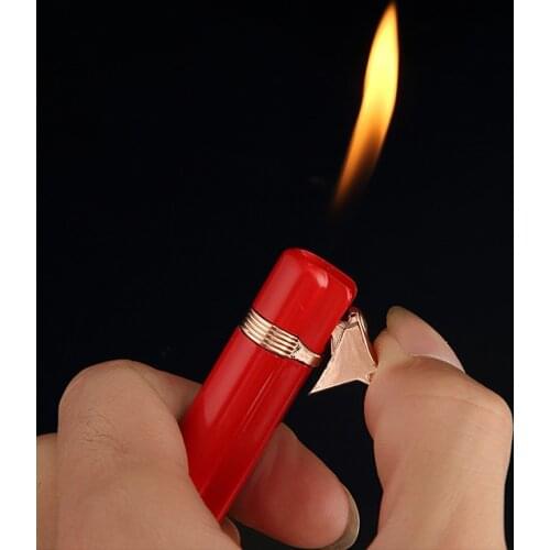 Creative Portable Women Cigarette Lighters Cute Ladies Gas Torch Lighter Inflatable Butane Smoking Accessories for Girls Lighter