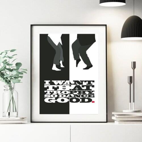 Pulp Fiction Classic Movie Quote Art Print John Travolta and Uma Thurman Black and White Funny Poster Canvas Painting Home Decor