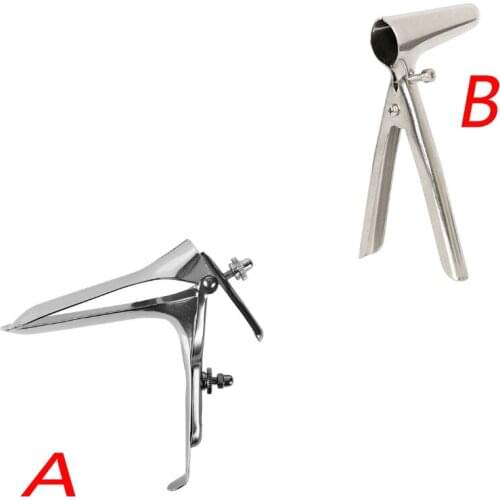 Medical Stainless Steel Vaginal Speculum Mirror Vaginal Anal Dilator Enema Cleaning Can be used for vaginal endosco Sex Toys