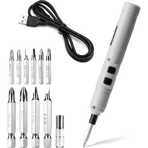 Forward Reverse Mini Electrical Screwdriver USB Cordless Battery Drill With Bits Kits Flexible Shaft Set Screwdrivers Power Tool