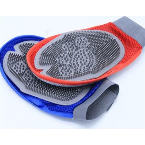 Pet Soft TPU Silicone Dog Cat Pet brush Glove Cat cleaning Gentle Efficient Cat Grooming Glove Dog Bath Supplies Pet Glove Combs
