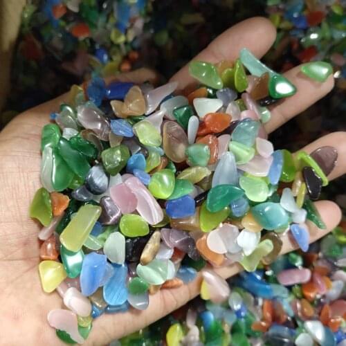 Natural Stone Crystal Mineral Synthetic Cats Eye Gravel Home Decoration DIY Wheel Pulse Healing Crafts
