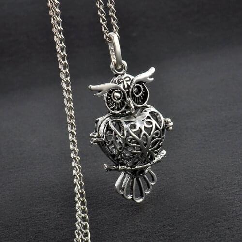 2019 New Fashion Auntumn Necklaces Women Long Sweater Chain Necklace BIG Owl Hollow Pendant Necklace Female Jewelry