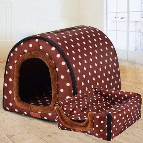 New Cat Dog House Kennel Dot Design Removable Pet Winter Warm Bed For Cats dog beds for large dogs cama para perro