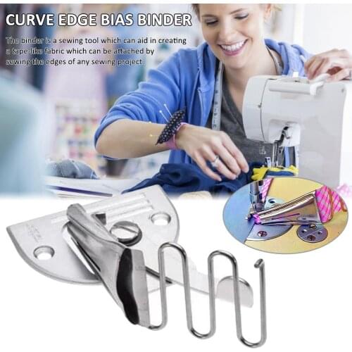 New Type Curve Edge Bias Binder Right Angle Bias Binder Double Fold Practical Sewing Machine Accessory 0.39 * 0.31 * 0.08in
