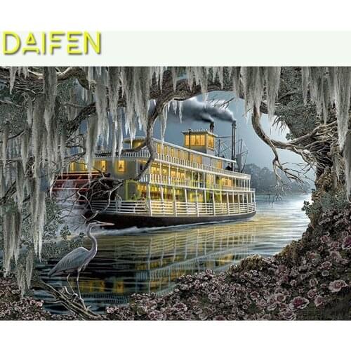Full Square Diamond painting Cruise ship Crane winter freeze 5D DIY Diamond embroidery Cross stitch Full Round Diamond mosaic
