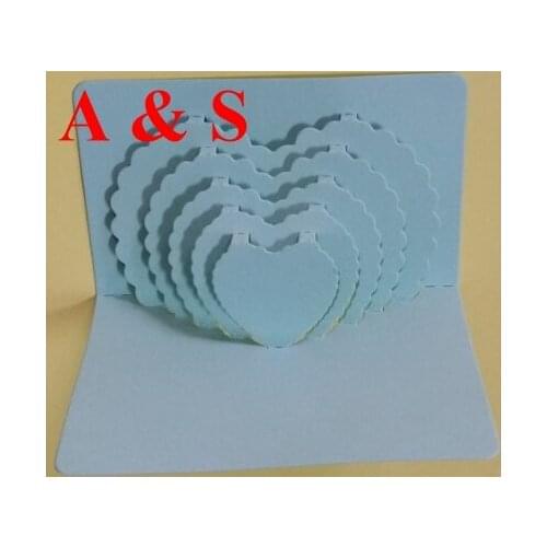 Q52 METAL CUTTING DIES 3D Heart Scrapbook card frame album paper craft wedding invitation embossing stencil art cutter