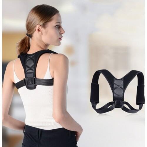 Adjustable Posture Corrector Simple Back Support Shoulder Back Brace Posture Corrector Spine Posture Correction Health Balck