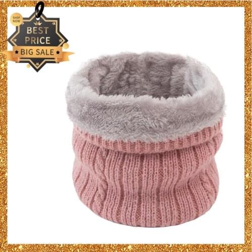 Hot Winter Unisex Cashmere Warm Ring Scarf Men Thick Knitted Scarves Autumn Female Wool Fur Lady Neck Ring Plush Scarf Collar