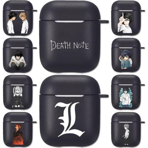 Japan Anime Death Note Figures Black Silicone Case for Apple Airpods 1 2 Cases Shouyou Tobio Yuu Soft Airpods Earphone Cover