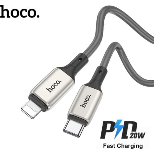 Hoco PD20W Zinc Alloy USB C Cable For iPhone 12 Pro Max 11 XS Max Type-C Quick Charging Wire Cord For iPad Air Macbook PD Cable